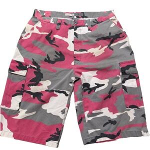 Regal Wear Pink Gray Camo Cargo Shorts Mens Size 38 Streetwear Military Utility